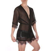 Leisure Lace Mesh Robe for Men